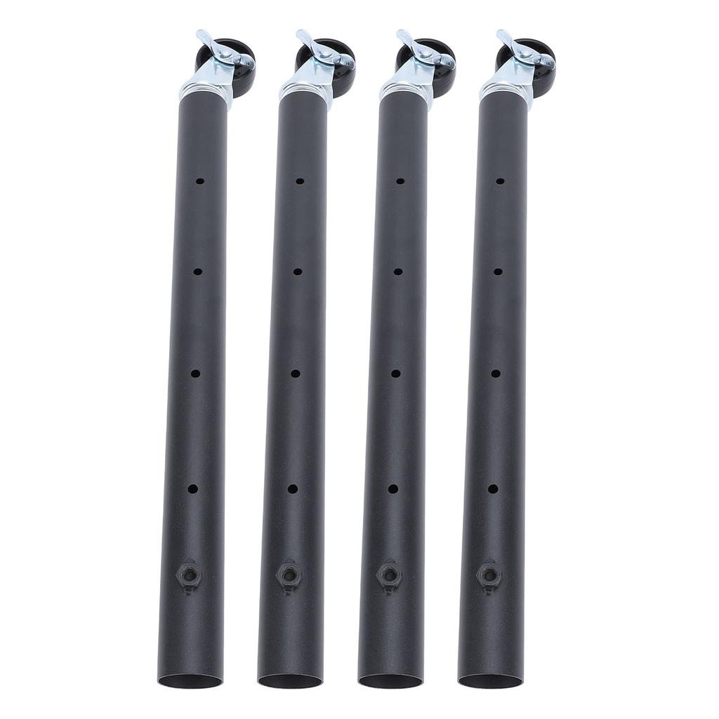4PCS Furniture Legs with Caster Wheels Heavy Duty Carbon Steel Table Leg Extender Riser for Cabinet