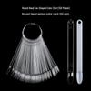 50-Piece Japanese Fan-Shaped Nail Art Color Card Set In Natural Transparent Shades