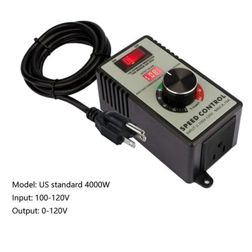 Angle Grinder Speed Switch Hand Drill Polishing Fan AC Stepless Speed Regulator Switch LED Display 110V 220V 15A
