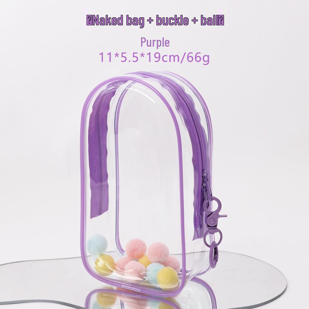 19cm Transparent Doll Stroller Bag - Fashionable, Waterproof PVC, Dustproof, Display Bag for Blind Box Dolls.