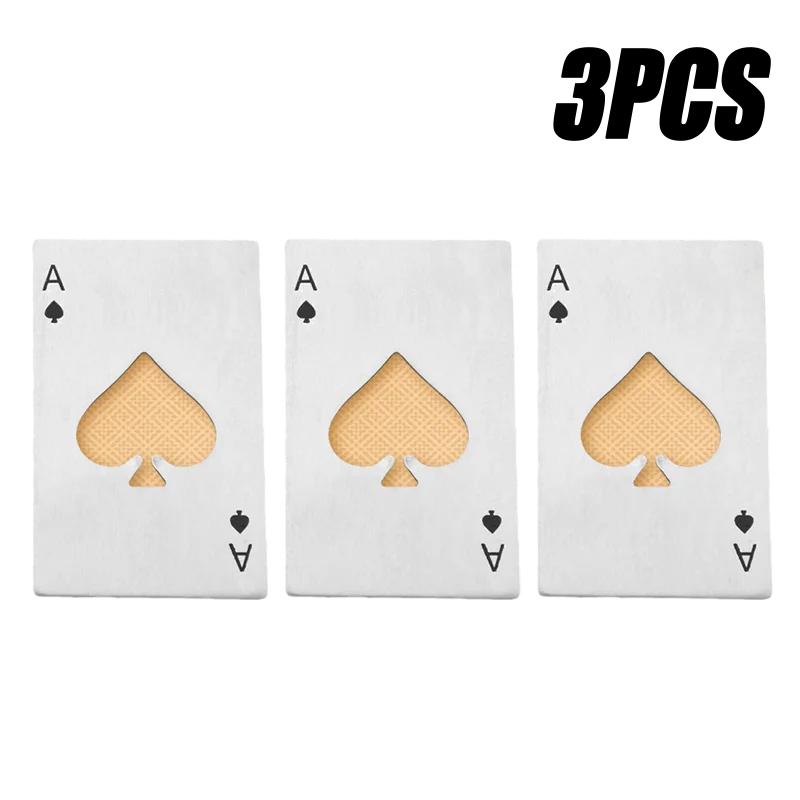 Stainless Steel Poker Bottle Opener Groomsmen and Christmas Party Gift Perfect for Beer Wine Juice Bar and Restaurant Decoration