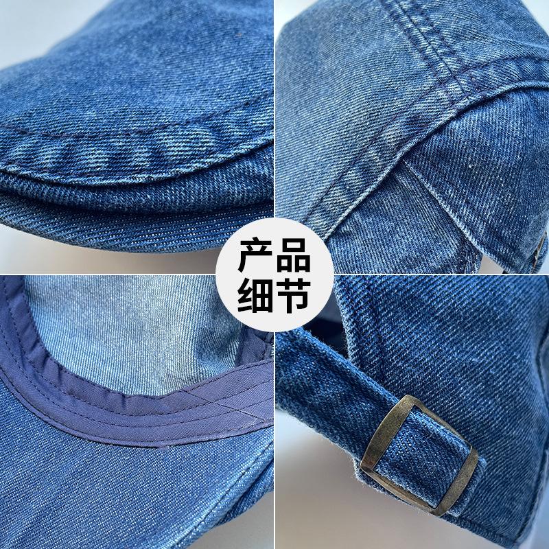 Japanese Wind Forward Hat Children'S Summer Big Head Circumference Versatile Newsboy Hat British Style Painter Hat Duck Tongue Beret