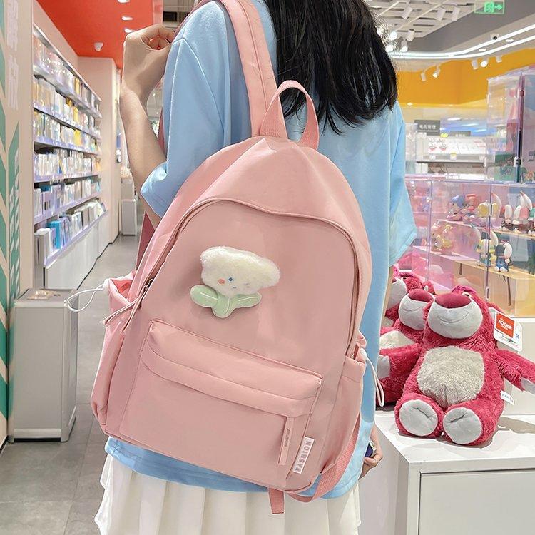 Schoolbag School Bag Girls Middle School Students High School Students College Students Simple Versatile Girl Heart Teenage Treasure Backpack Women