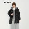 MO&Co. Mid-Length Down Jacket with Magnetic Fasteners