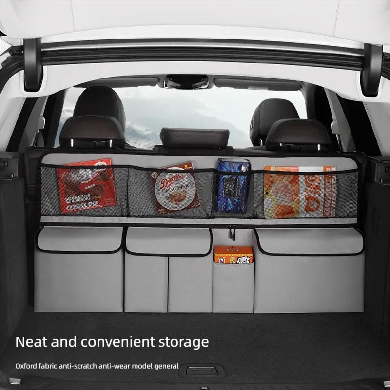Car Trunk Storage Bag SUV Car Seat Back Hanging Bag Multi Functional Storage Mesh Bag Car Interior Storage Items