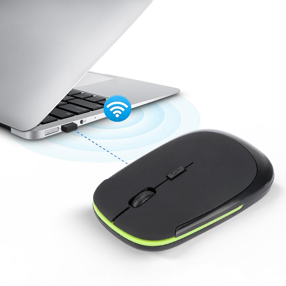 Ultra Thin 2.4G 1200DPI USB Wireless Mouse Ergonomic Optical Positioning Mouse for Laptop