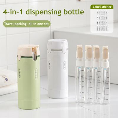 4 ks/Sada 30 ml Cestovní láhev Neprosakující Opakovaně použitelná Láhev na mléko Kondicionér Šampon Dávkovač Přenosná Plnitelná Prázdná Nádobka na toaletní potřeby