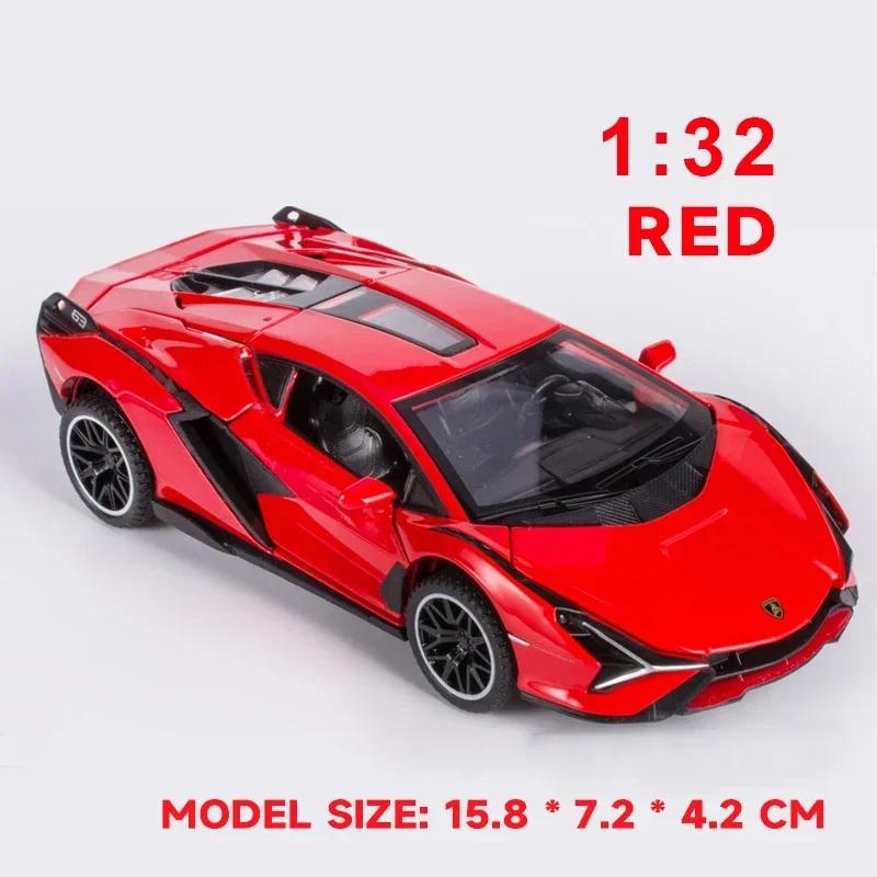 1:32 Porsche 911 GT3 RS Lamborghinis Sian Pagani Huayra Dodge Challenger SRT Apollo Sound and Light Children Toy Gift