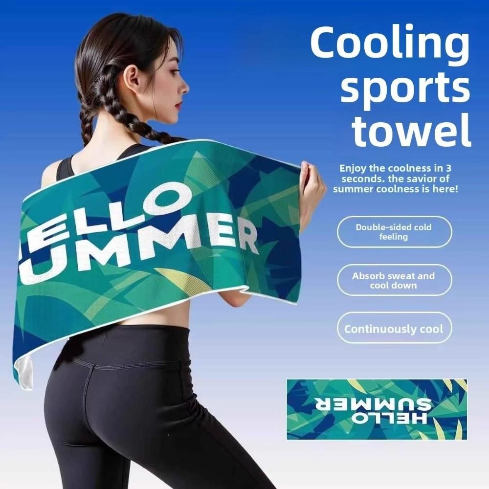 Soft Cold-feeling Towel Sweat-absorbent Microfiber Towel for Sports Fitness Yoga
