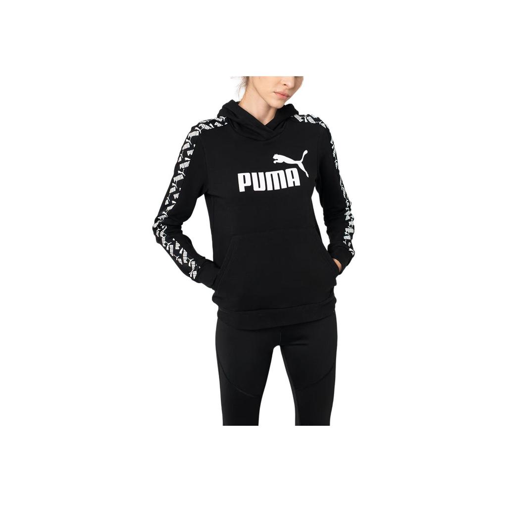 Puma Casual Printed Hoodie Sweatshirt Women Tops Black 583817-01