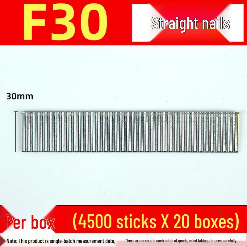 F30 Steel Pneumatic Straight Strip Nails for Woodworking & Furniture