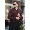 Black Polo Neck Zippered Knitted Sweater 7242