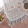 Pastoral Style Dining Chair Cushion Restaurant Decor Chair Cushions Non-slip Seat Mat With Lace Home Chair Seat Cushions Soft