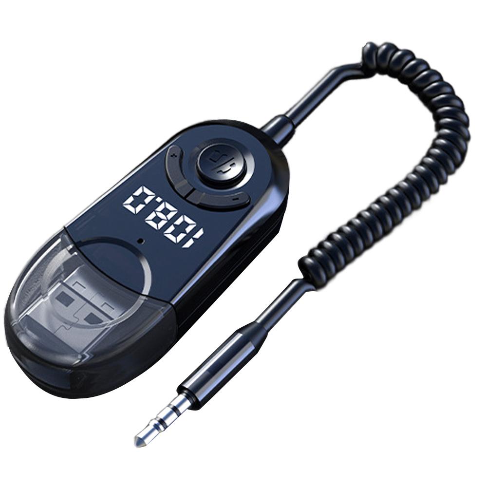 

Беспроводной FM-передатчик Bluetooth 5.3 Автомобильный аудиопередатчик USB-питание Bluetooth-аудиоприемник MP3-плеер Автомобильный комплект Handsfree чёрный