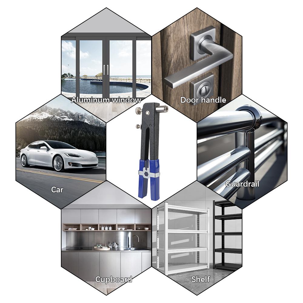 Manual Nut Pulling Gun Set Bolt Nut Removal Socket Tool Car Tool Repair Kit M3/M4/M5/M6/M8 Portable 160Pcs/Set Bolt Nut Remover