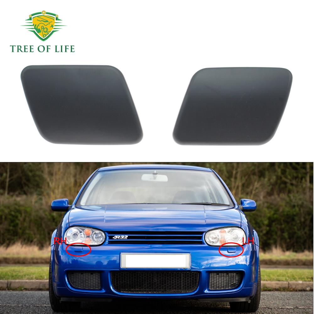 For VW Golf 4 MK4 Variant 4Motion R32 Front Bumper Headlight Headlamp Washer Nozzle Jet Cleaning Cover Cap 1998-2003 LH&RH