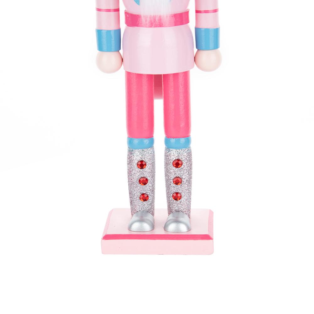 Pink Candy Style Wooden Nutcracker Ornament