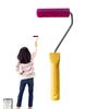 House Paint Rollers Door Paint Roller 7.09 Inches Multi-Functional Painting Brush With No-Slip Handle High-Density Foam Sponge