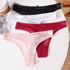 CINOON Women's Sexy Sheer Lace Thong Low-rise Cut-out High-cut T-back Comfort Breathable & Body-hugging Underwear