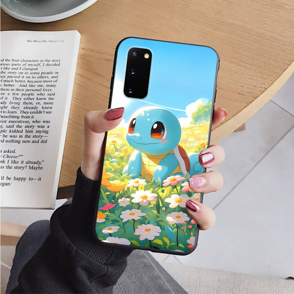 AP9 Squirtle Pokemon Black Case for Samsung Note 20 Lite S24 Ultra S23 S22 A05 A06 A11 A71 A15 A16 A13 A24 A25 A33 A52 A53 M55 M35 Sofe Cover
