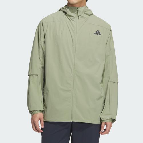 adidas Men's Cooling Sports Casual Hooded Jacket Green