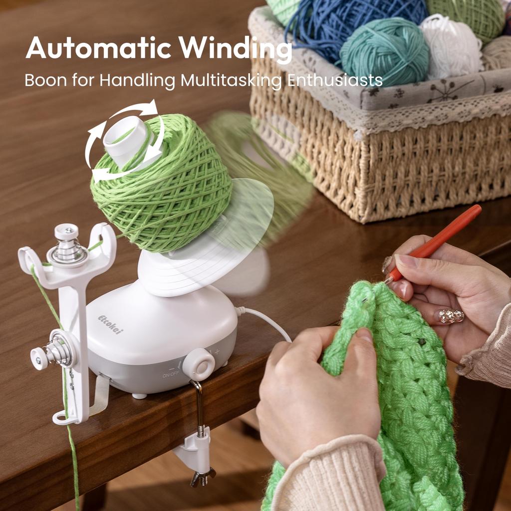 Electric Yarn Automatic Yarn Yarn Ball Yarn Ball Yarn Easy to Use Knitting Craft Wool Collection Assistant Winder, Winder, Winder, Winder, Hobby, Kit,