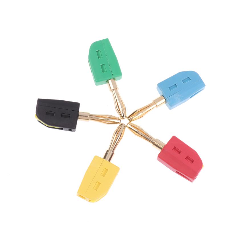 10Pcs 4Mm Banana Plug High Current Quick Connect Gold-Plated Banana Connector 32A Electrical Test
