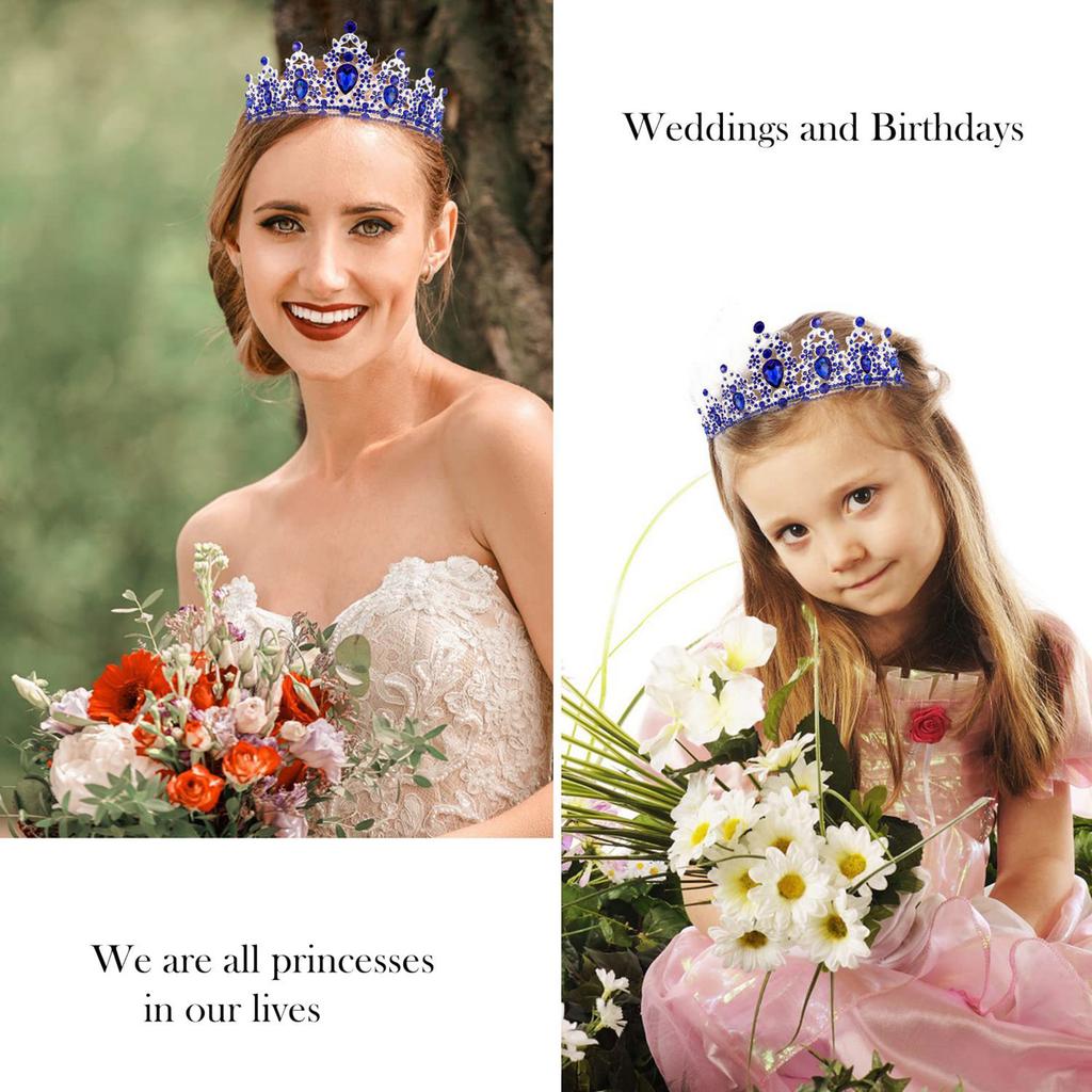 Birthday Crown with Sash for Women Girls Birthday Party Rhinestone Tiara Shoulder Wrap Set Birthday Party Props Supplies