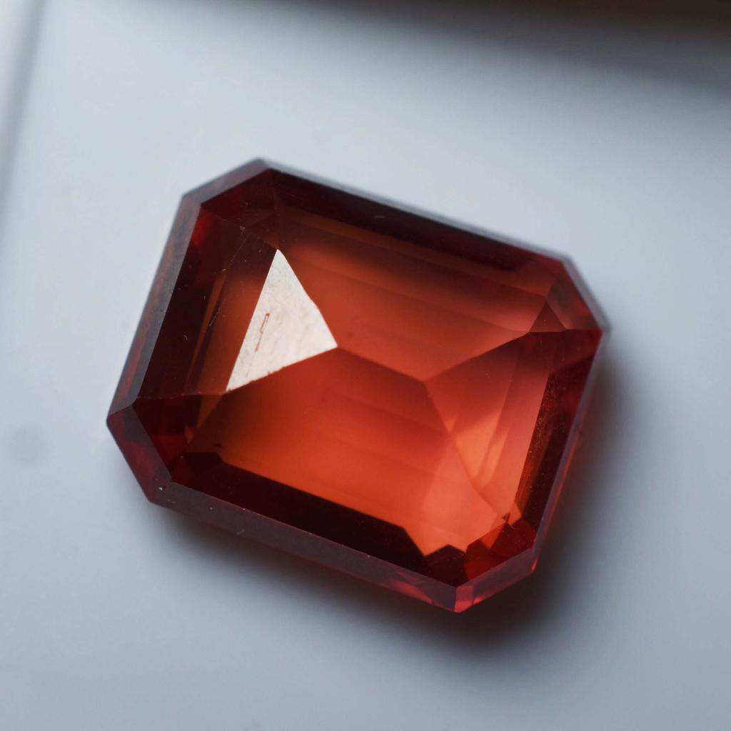 9.40 Ct Sapphire Natural Loose Gemstone Orange Emerald Cut