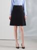 Black High Waist Slim A-Line Skirt with Slit - New Trend, Elegant, Short, and Sophisticated Design