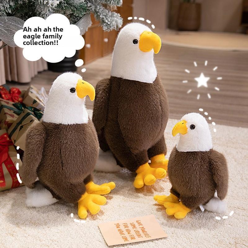 Animal Plush Toy Bald Eagle Figurine With Pp Cotton Filling For Collectors And Kids