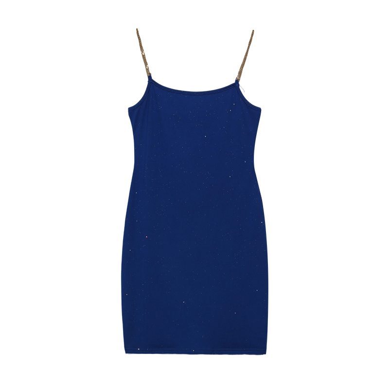 

Women s Sexy Open Back Nightclub Party Bodycon Dress Sling Blue XL