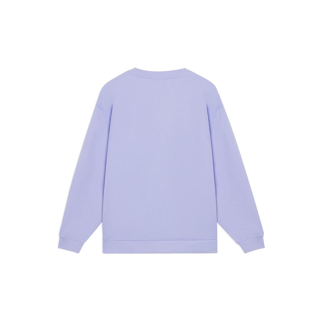 LiNing Printed Logo Sweatshirt Women Tops Purple AWDT020-4