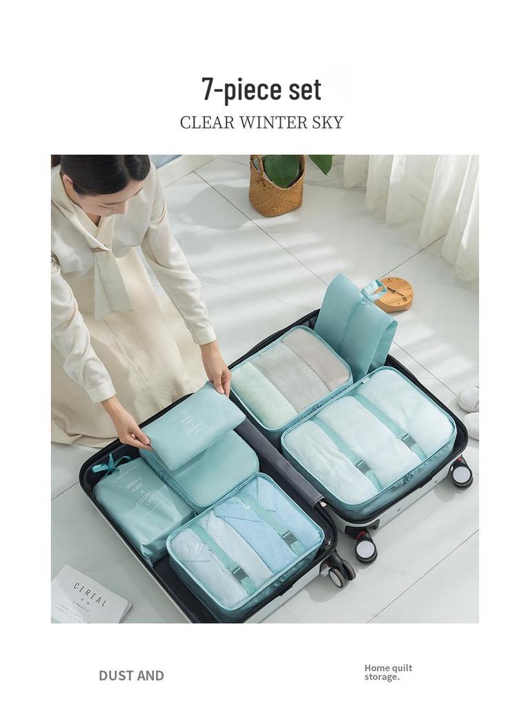 Seven-Piece Travel Storage & Packing Cube Set for Clothes