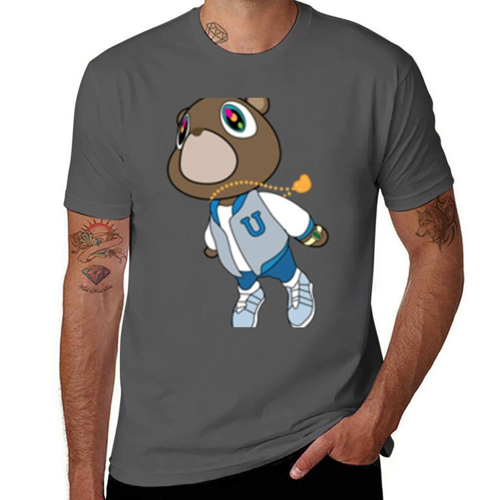 Kanye West Graduation Bear TShirt Fashion Print Casual Short Sleeve TShirt