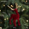 Red Flocking Christmas Bow Wreath Bell Christmas Tree Snowfall Elk Pendant Hanging Ornament Navidad  Noel Home Party Decor
