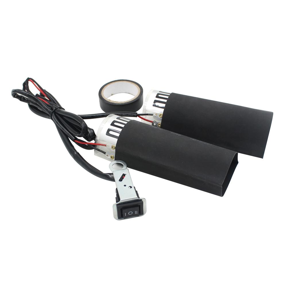 Motorcycle Electric Heating Handlebar Warmer, Grip Warmer 12V Heated Grips for Motorcycle, Handlebar Heater Warmer Pads