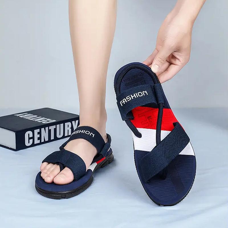 Men's Mixed Color Clip Foot Sandals Fashion Casual Sports Comfortable Sandals Soft Breathable Cool Anti Skid Outdoor Footwear