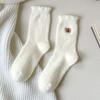 10 Pairs of Female Winter Thickened Warm Lovely Embroidered Cartoon Tube Stack Floor Socks
