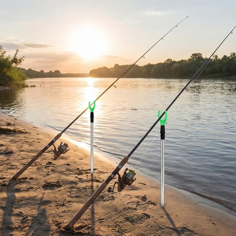 5Pcs Telescopic Fishing Rod Holder Aluminum Alloy Adjustable Fishing Stand Adjustable Extending Rod Rest For Outdoor Angling