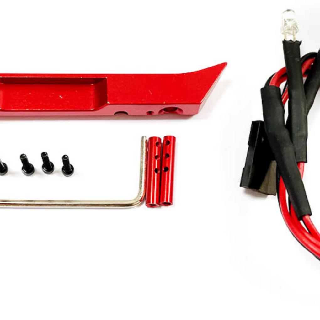 2pcs 1/24 Rear Bumper RC Upgrade Part Aluminum Alloy Wear-resistant Rc Rear Bumper For Axial SCX24 RC Car Part