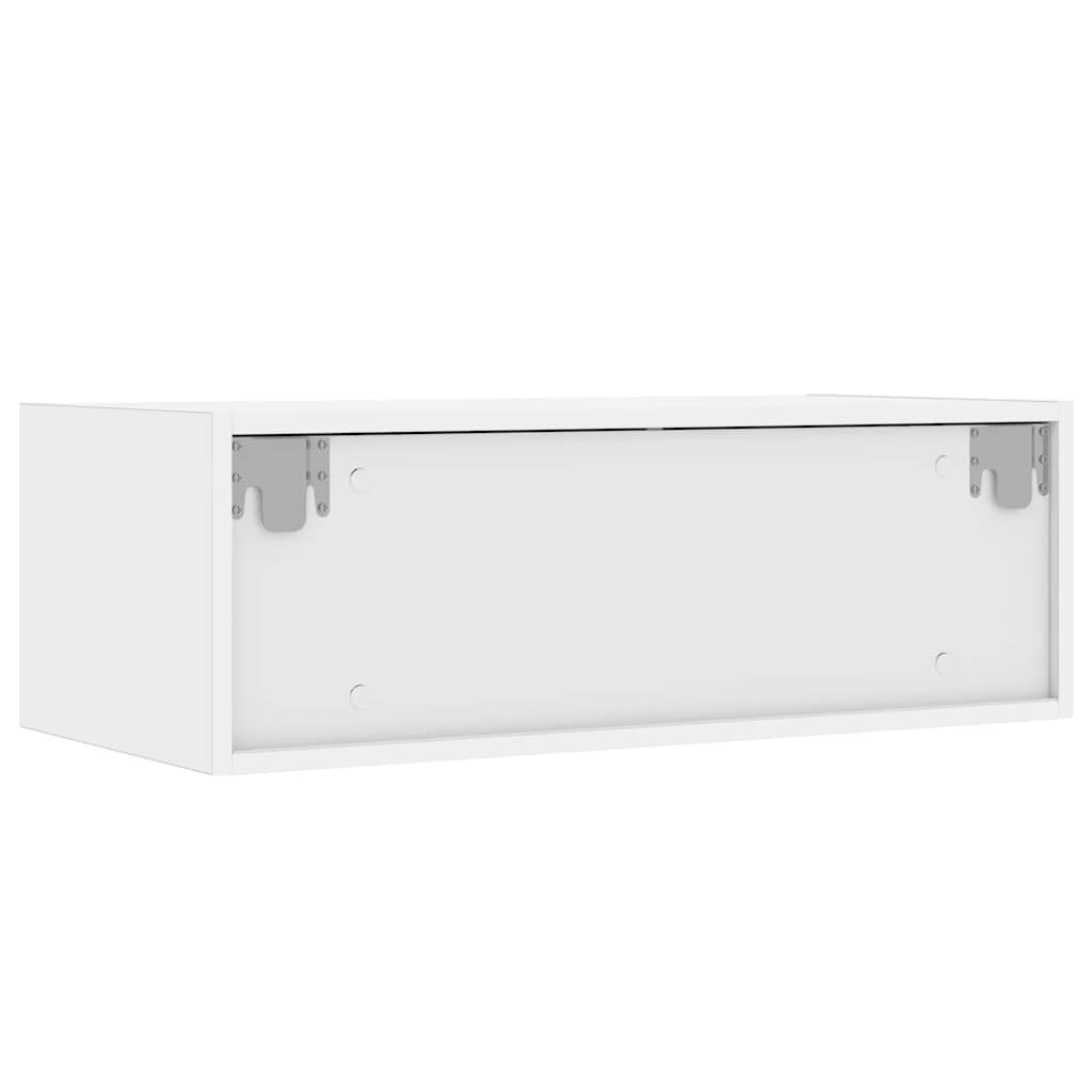 TV Cabinet with LED Lights White 75 x 35.5 x 25 cm