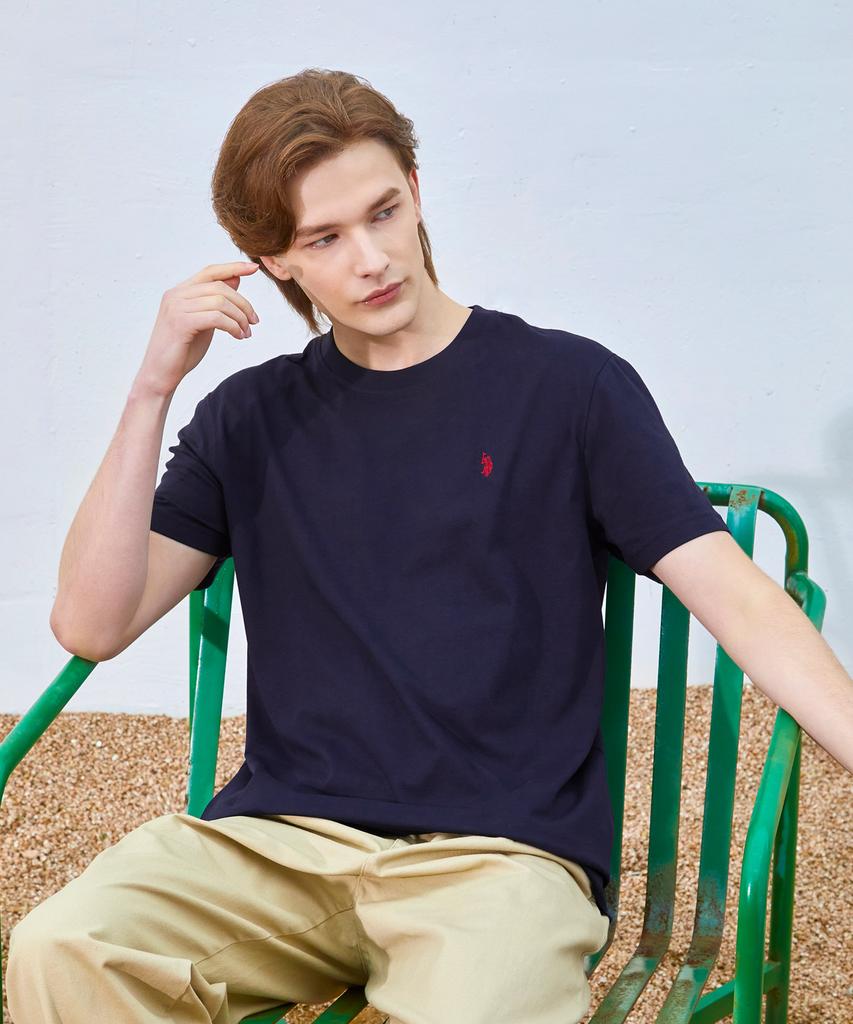 USPOLOASSN Cotton Short Sleeve Round Neck T-Shirt_4 Colors