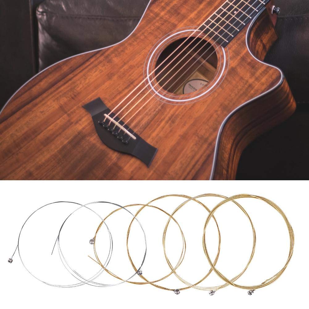 Acoustic Guitar String Stainless Easy To Stringed Instrument Accessories 6-String Set, Steel, Anti-Oxidation & Rust-Resistant, Use,
