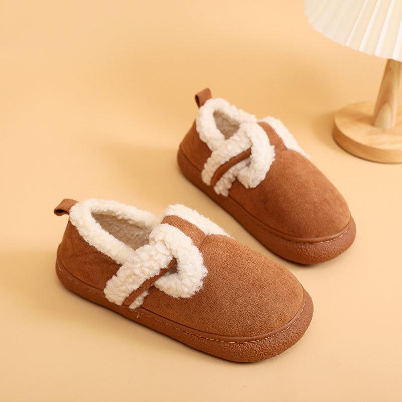 Support Non-slip Platform Bread Shoes Cotton Shoes Women's Winter Comfortable Fashion Brown Warm Outer Cotton Shoes