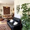 Handmade Woven Macrame Wall Hanging Cotton Rope Boho Wall Decor Leaf Wall Decor  Living Room Decor