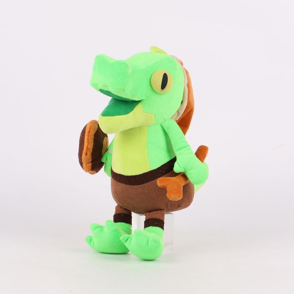 Adorable Lil Gator Game Plush Toy Soft Green Cartoon Animal For Kids 28cm Height