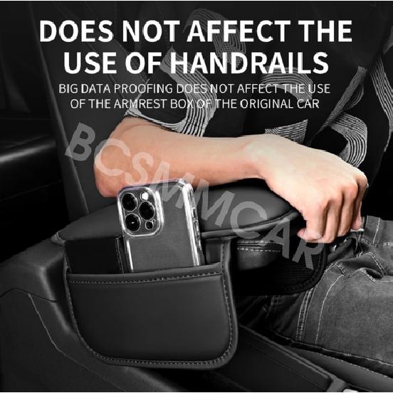 Leather Car Armrest Pad Center Box Cover Cushion Non-slip Soft Mat Accessory