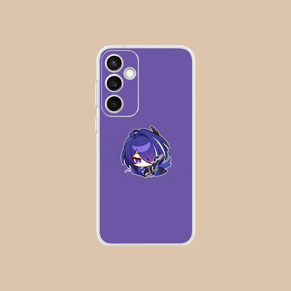 HSR Acheron Clear Mobile Phone Case for Samsung Galaxy S25 S24 S23 S22 S21Plus FE Ultra Colorful Cover