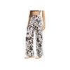 Originali Larghi Moda Comodi Pantaloni Sportivi Lavorati a Maglia a Gamba Larga da Donna Fondo Nero Han-Giada-Bianco KA2668